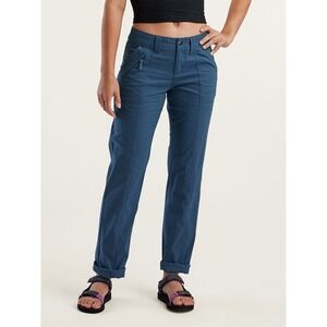 Title Nine Women's Big B Navy Blue Utility Pants Straight Leg Lightweight Size 2